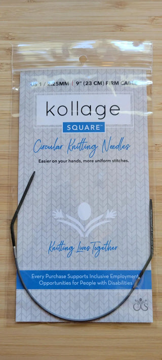 Kollage Circular Firm US 1 (2.25 mm) & 9 inch/23 cm Yarn Traveler & Haberdashery