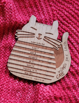 Cat Yarn Gauge & WPI Yarn Traveler & Haberdashery