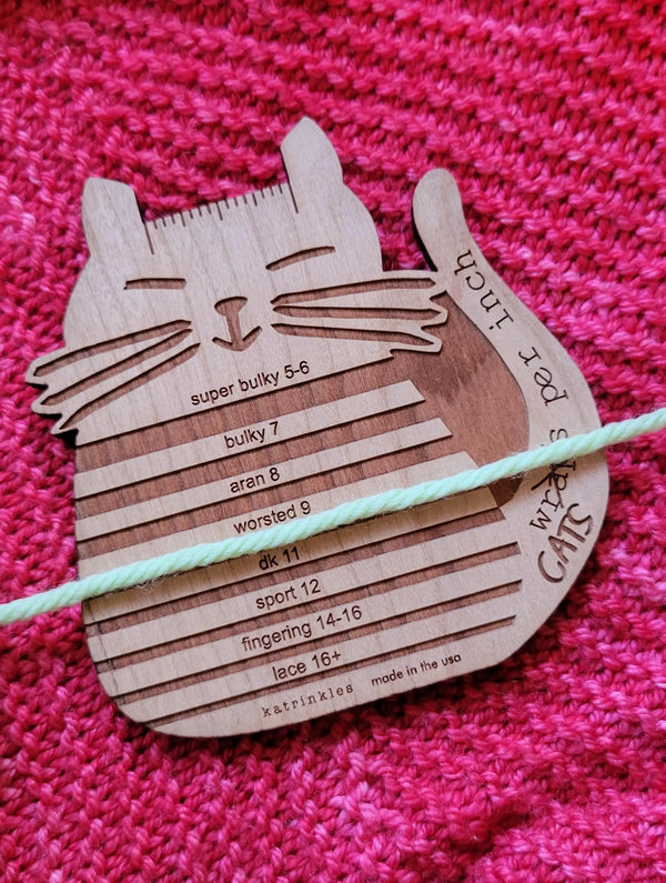 Cat Yarn Gauge & WPI Yarn Traveler & Haberdashery