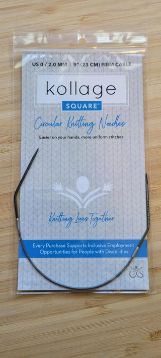Kollage Circular Firm US 0 (2.0 mm) & 9 inch/23 cm Yarn Traveler & Haberdashery
