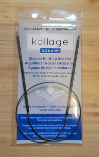 Kollage Circular Firm US 6  (4.0 mm) & 24 inch/61 cm Yarn Traveler & Haberdashery