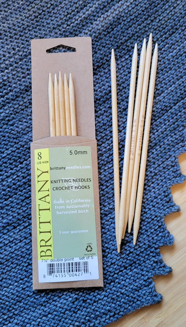Brittany Birch DP Needles US 8 (5.0 mm) 7.5 Inches Long Yarn Traveler & Haberdashery