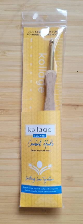 Kollage Rounded Tip Crochet Hook (US J/6.0 mm) Yarn Traveler & Haberdashery
