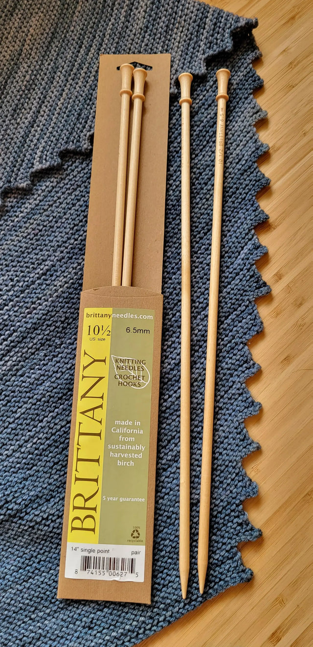 Brittany Birch Straight Needles US 10 1/2 (6.5 mm) 14 inch Yarn Traveler & Haberdashery