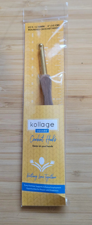 Kollage Rounded Tip Crochet Hook (US K/6.5 mm) Yarn Traveler & Haberdashery