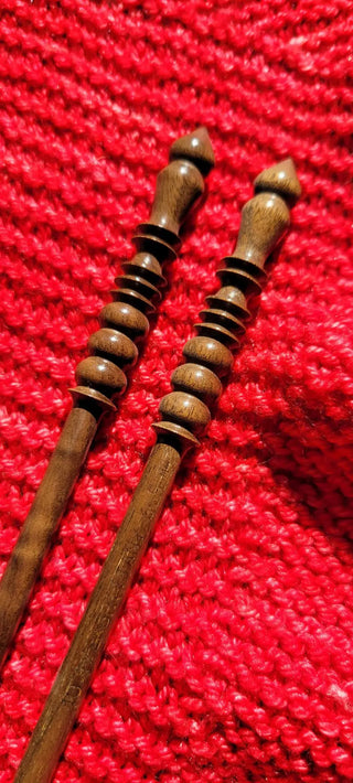 Brittany Victorian Walnut Straight US 10 1/2 (6.5 mm) 10 Inch Yarn Traveler & Haberdashery