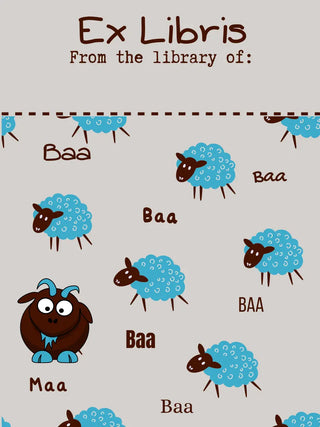 Bookplates: Ex Libris Sheep Yarn Traveler & Haberdashery