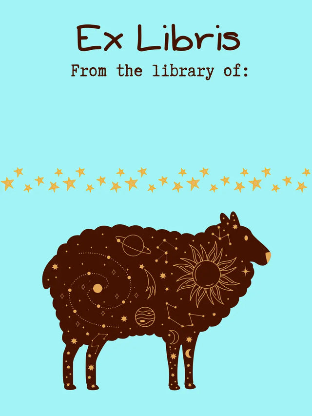 Bookplates: Ex Libris Sheep Yarn Traveler & Haberdashery