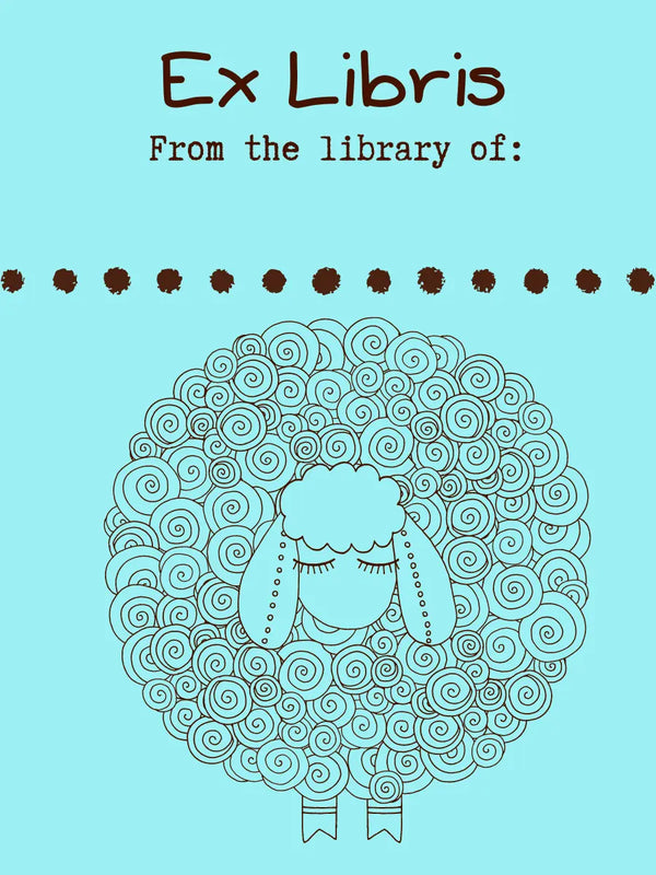 Bookplates: Ex Libris Sheep Yarn Traveler & Haberdashery
