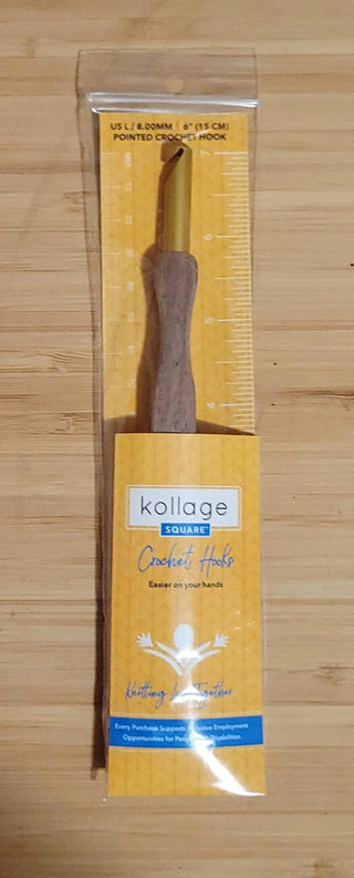 Kollage Pointed Tip Crochet Hook ((US L/8.0 mm) Yarn Traveler & Haberdashery