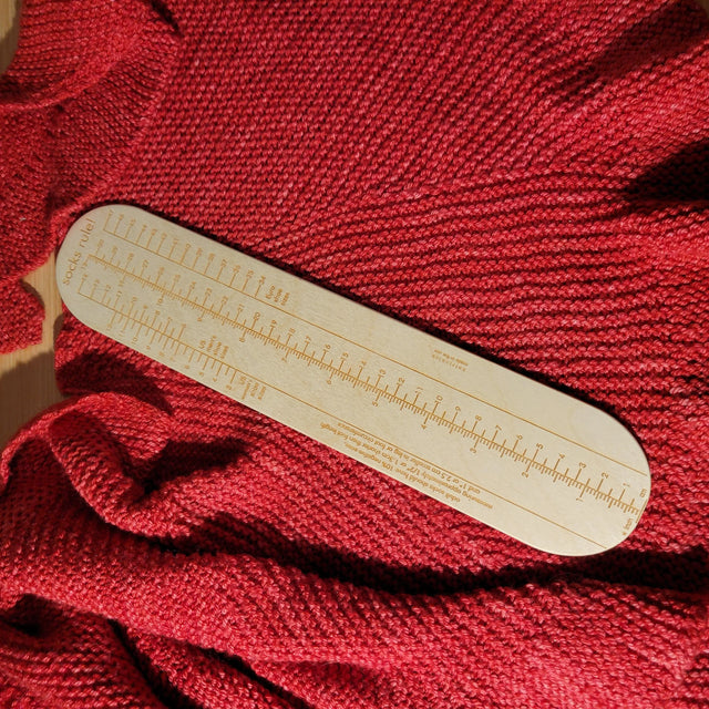 Sock Ruler (Adult) Yarn Traveler & Haberdashery