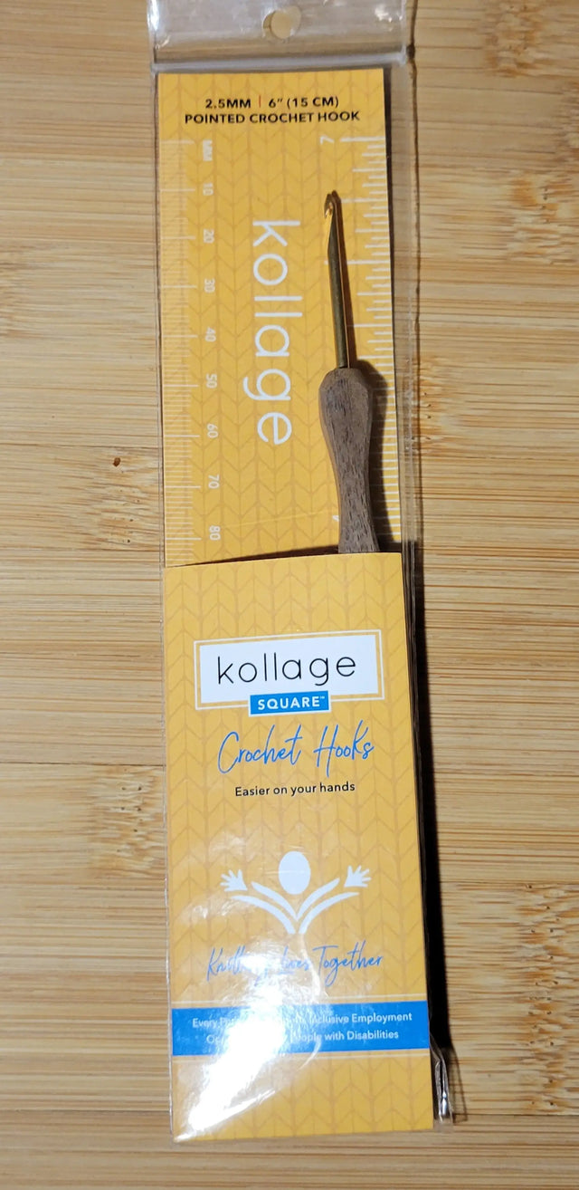 Kollage Pointed Tip Crochet Hook (US B/2.50 mm) Yarn Traveler & Haberdashery