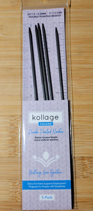 Kollage Double Pointed US 1.5 (2.50 mm) 7 inch/17 cm Yarn Traveler & Haberdashery