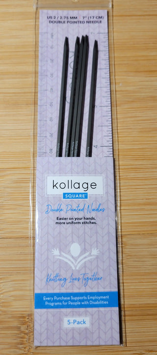 Kollage Double Pointed US 2 (2.75 mm) 7 inch/ 17 cm Yarn Traveler & Haberdashery