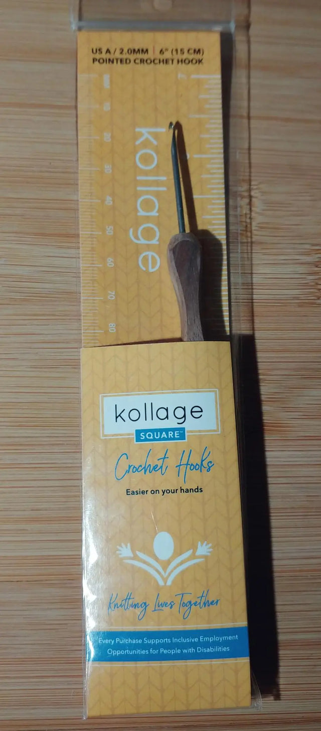 Kollage Pointed Tip Crochet Hook (US A/2.0 mm) Yarn Traveler & Haberdashery