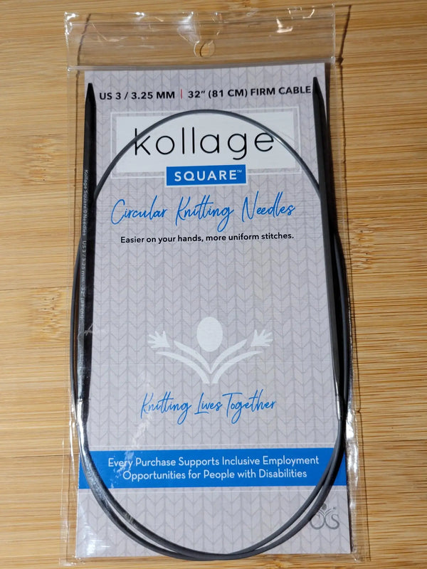 Kollage Circular Firm US 3 (3.25 mm) & 32 inch/81 cm Yarn Traveler & Haberdashery