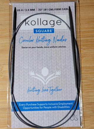 Kollage Circular Firm US 4 (3.5 mm) & 32 inch/81 cm Yarn Traveler & Haberdashery