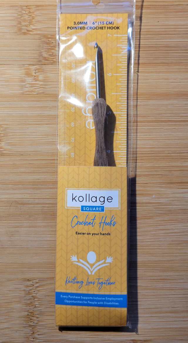Kollage Pointed Tip Crochet Hook (3.0 mm) Yarn Traveler & Haberdashery