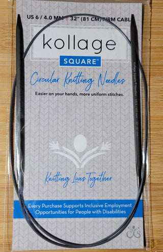 Kollage Circular Firm US 6 (4.0 mm) & 32 inch/81 cm Yarn Traveler & Haberdashery