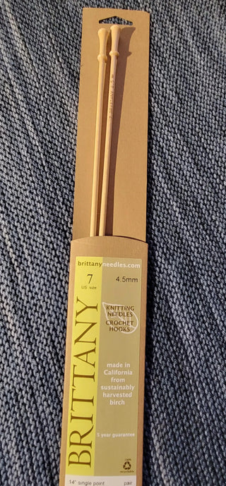 Brittany Birch Straight Needles US 7 (4.5 mm) 14 inch Yarn Traveler & Haberdashery