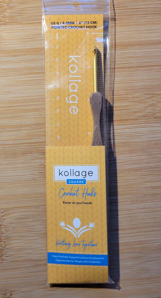 Kollage Pointed Tip Crochet Hook (US G/4.0mm) Yarn Traveler & Haberdashery