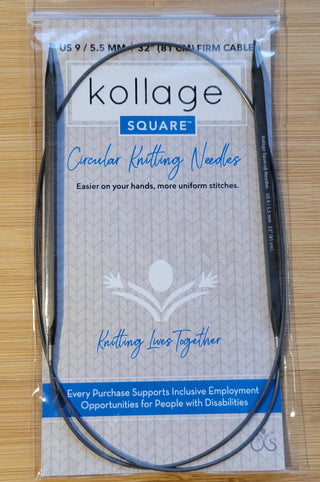 Kollage Circular Firm US 9 (5.5 mm) & 32 inch/81 cm Yarn Traveler & Haberdashery
