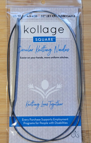 Kollage Circular Firm US 10.5 (6.5 mm) & 32 inch/81 cm Yarn Traveler & Haberdashery