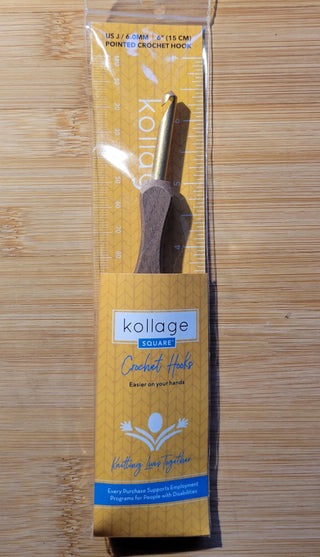 Kollage Pointed Tip Crochet Hook (US J/6.0 mm) Yarn Traveler & Haberdashery