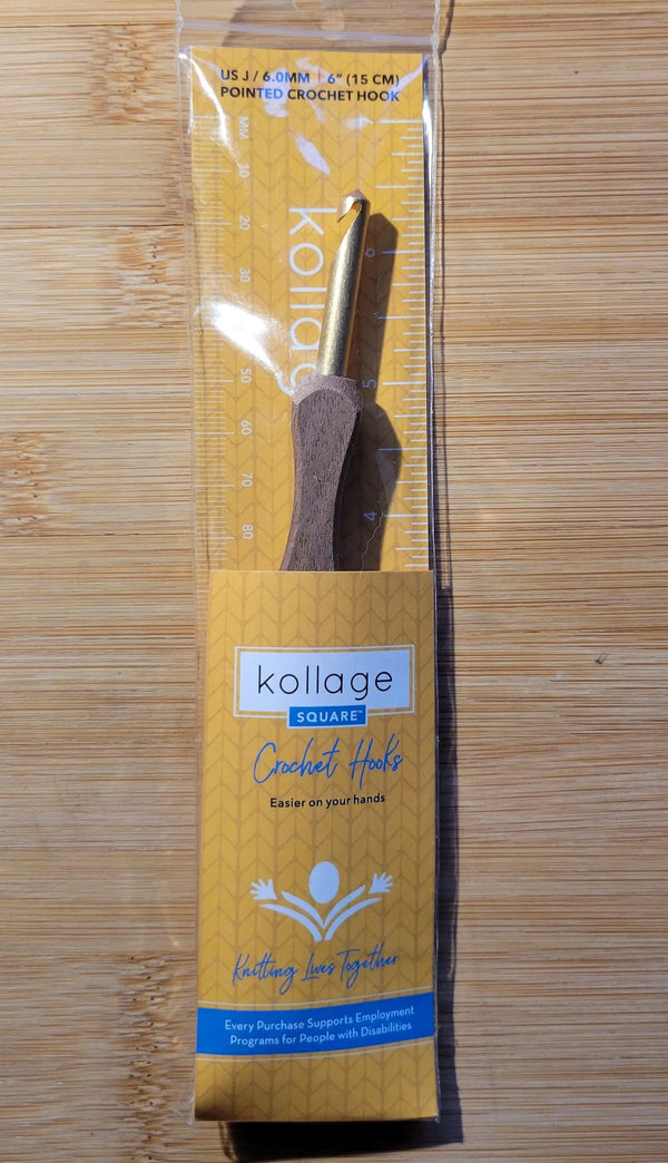 Kollage Pointed Tip Crochet Hook (US J/6.0 mm) Yarn Traveler & Haberdashery