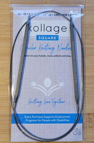 Kollage Circular Firm US 10 (6.0 mm) & 32 inch/81 cm Yarn Traveler & Haberdashery