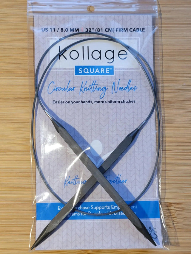 Kollage Circular Firm US 11 (8.0 mm) & 32 inch/81 cm Yarn Traveler & Haberdashery