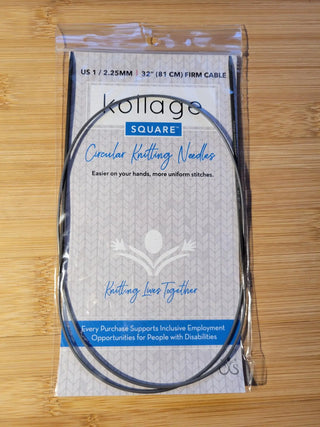 Kollage Circular Firm US 1 (2.25 mm) & 32"/81 cm Yarn Traveler & Haberdashery