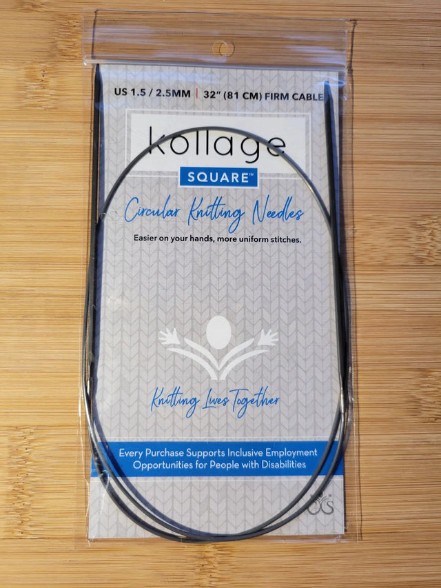 Kollage Circular Firm US 1.5 (2.50 mm) 32"/81 cm Yarn Traveler & Haberdashery