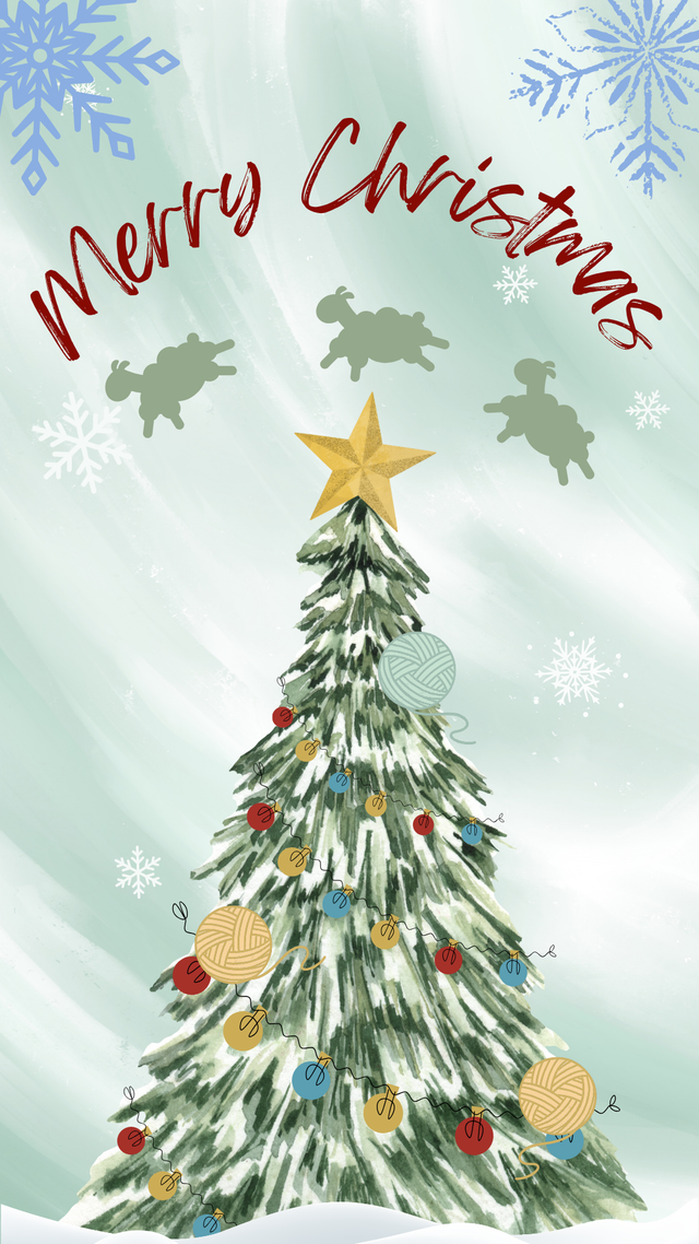 Cell Phone Wallpaper Art: Christmas Sheep 2025