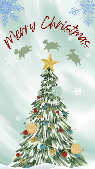 Cell Phone Wall Paper Art: Christmas Sheep 2025