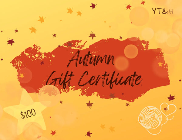 Yarn Traveler & Haberdashery Autumn Gift Card/Certificate Yarn Traveler & Haberdashery