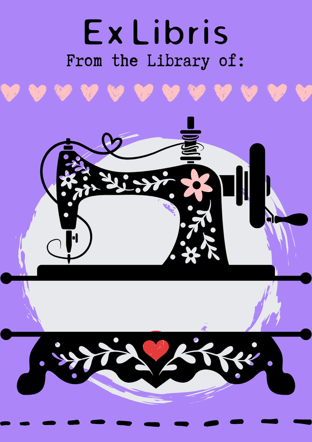 Bookplate: Ex Libris for Sewing Love