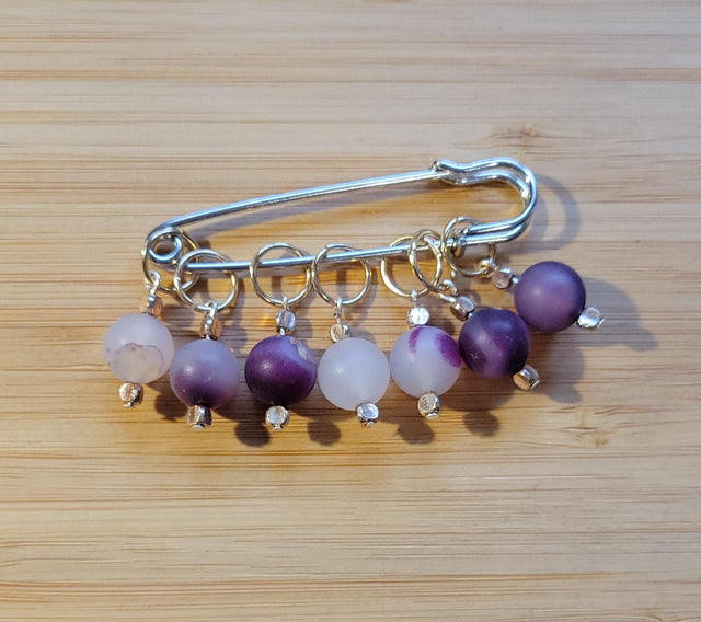 Stitch Markers for Knitting (Purple)