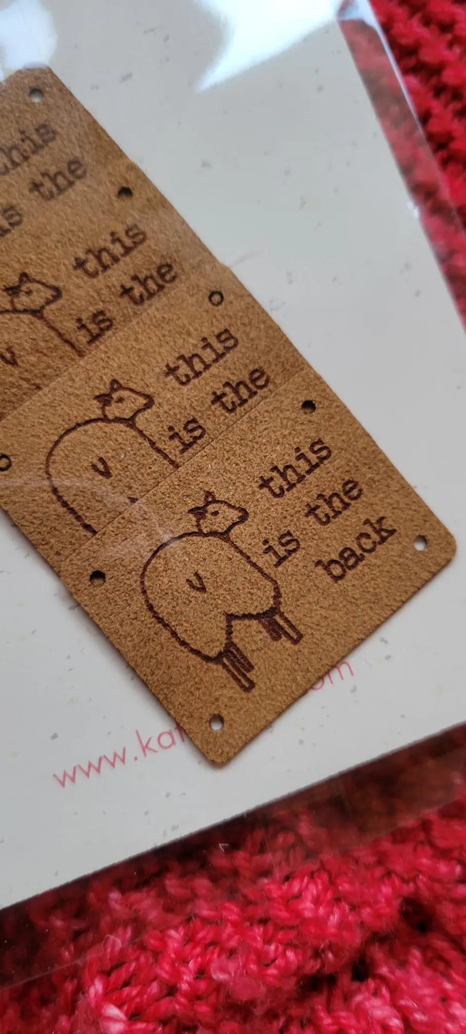 Garment Tag (this is the back) Yarn Traveler & Haberdashery