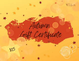 Yarn Traveler & Haberdashery Autumn Gift Card/Certificate Yarn Traveler & Haberdashery