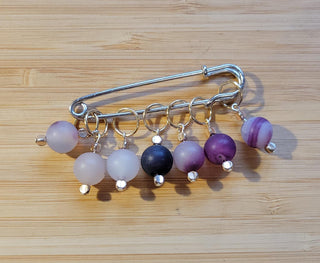 Stitch Markers for Knitting (Purple)