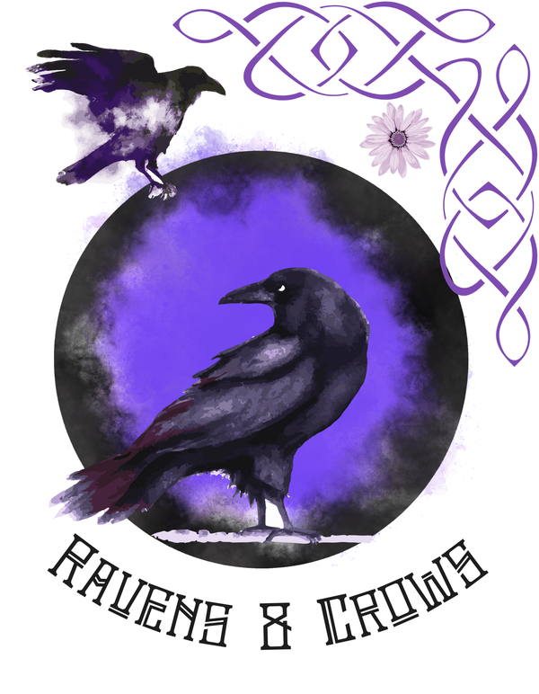 Digital Downloads (DTG) T-Shirts & Totes Front: Ravens & Crows Supporting Canadian Made