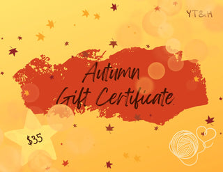 Yarn Traveler & Haberdashery Autumn Gift Card/Certificate Yarn Traveler & Haberdashery