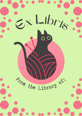Bookplate: Ex Libris for Sheep & a Cat with Love