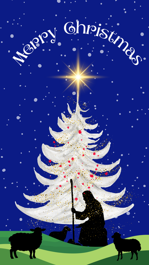 Cell Phone Wall Paper Art: Christmas Sheep 2025
