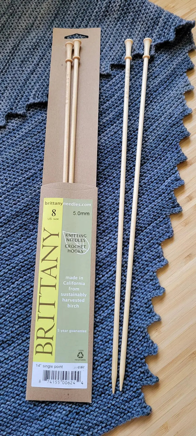Brittany Birch Straight Needle US 8 (5.0 mm) 14 Inch Long Yarn Traveler & Haberdashery