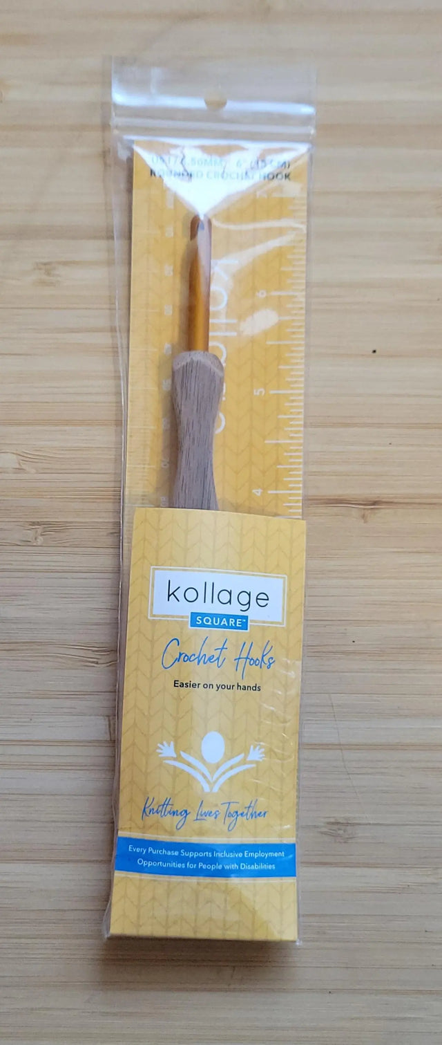 Kollage Rounded Tip Crochet Hook (US I/5.5 mm) Yarn Traveler & Haberdashery
