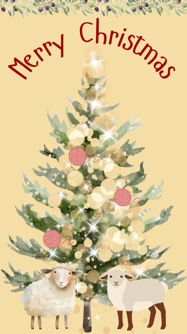 Cell Phone Wall Paper Art: Christmas Sheep 2025