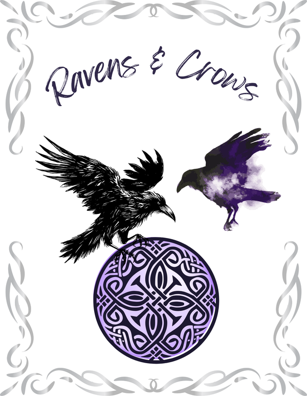 Digital Downloads (DTG) T-Shirts & Totes Front: Ravens & Crows Supporting Canadian Made