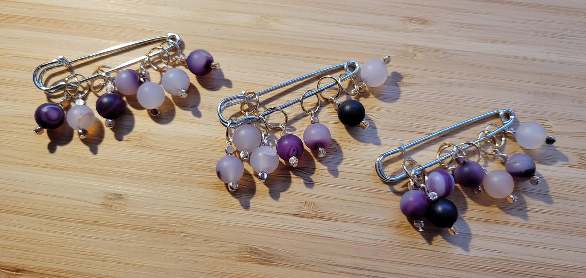 Stitch Markers for Knitting (Purple)